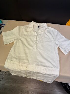 Universal Thread White Cotton size small one piece romper drawstring waist skirt